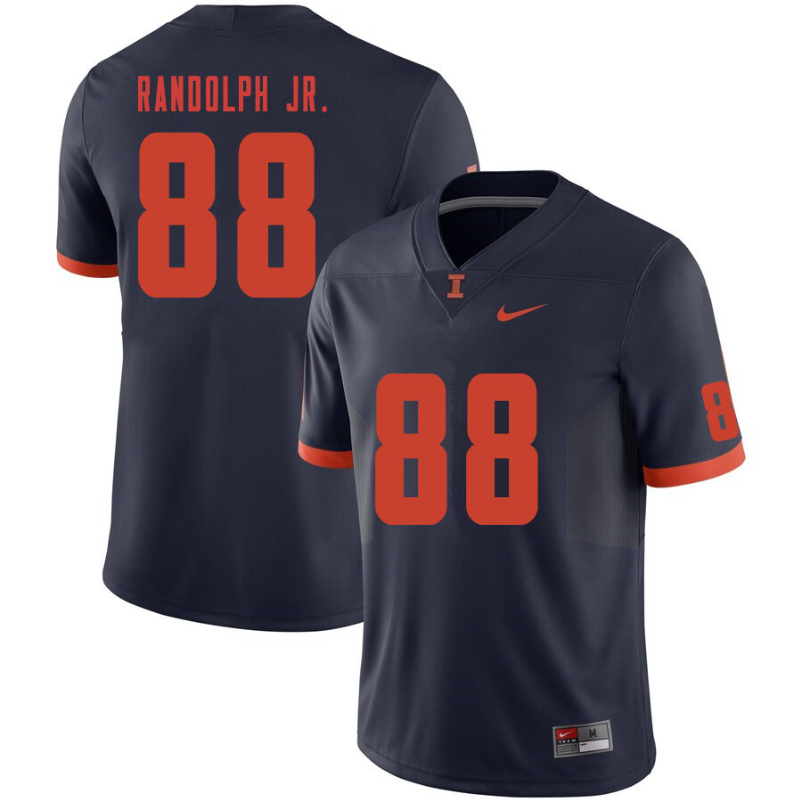 Men #88 Keith Randolph Jr. Illinois Fighting Illini College Football Jerseys Sale-Navy